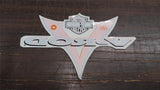 Medium V-Rod Harley Orange Grey Inside Window Sticker Decal VRSC V-Twin NOS