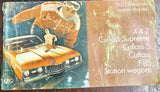 VTG 1968 Oldsmobile 4-4-2 Cutlass Supreme/S/F-85 Station Wagon Owners Manual