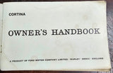 VTG 1962 Ford Cortina GT Automobile Car Handbook Owners Manual Literature