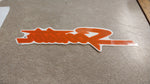 NOS Medium Orange Black Sportster XL Harley Inside Window Decal Sticker Emblem