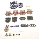 VTG LOT Mixed Military 15 Patches & 5 Pins Collectibles Airforce Marines Navy