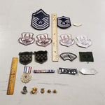 VTG LOT Mixed Military 15 Patches & 5 Pins Collectibles Airforce Marines Navy