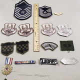 VTG LOT Mixed Military 15 Patches & 5 Pins Collectibles Airforce Marines Navy