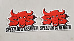 2 Speed & Strength SS Red Bull Small Pair Stickers Decals Emblems