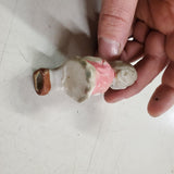 VTG Bisque & Frozen Charlotte Doll Japan Sitting Holding Lamb 1920s Pink Green R