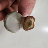 VTG Bisque & Frozen Charlotte Doll Japan Sitting Holding Lamb 1920s Pink Green R