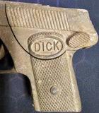 VTG 1930s Hubley Diecast Metal Toy Cap Gun Dick Tracy Patina Props Toys Cowboys