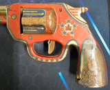 VTG 1940s 2 Wyandotte Click Toy Metal Guns 5 Star and Black Tin Litho USA Toys