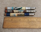 3 Vtg Antique Niagara Falls Old Fort New York Pull Apart Souvenir Bullet Pencils
