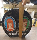 Vintage SPP Standard Black Plastic Skipper Skooter Hat Box 1965 Matte Dolls