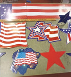 4th Of July Independence Day Holiday Hanging Decorations 13 Pcs Flags America