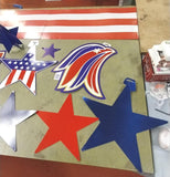 4th Of July Independence Day Holiday Hanging Decorations 13 Pcs Flags America