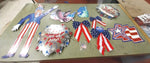 Independence Day Hanging Decorations Bows 10 Pcs July 4th Stars Red White Blue