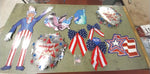 Independence Day Hanging Decorations Bows 10 Pcs July 4th Stars Red White Blue