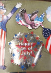 Independence Day Hanging Decorations Bows 10 Pcs July 4th Stars Red White Blue