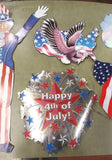 Independence Day Hanging Decorations Bows 10 Pcs July 4th Stars Red White Blue
