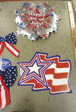 Independence Day Hanging Decorations Bows 10 Pcs July 4th Stars Red White Blue