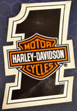 Genuine Harley Davidson Motorcycles Med Number 1 Black Bar Shield Decal Sticker