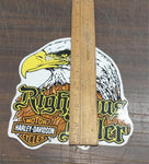 NOS Harley Righteous Ruler Eagle Large Outside Window Decal Sticker Emblem Decor