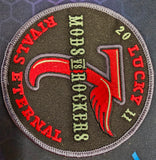 Mods VS Rockers 2011 "rivals Eternal" Lucky 7 Red Black Embroidered Riding Patch