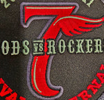 Mods VS Rockers 2011 "rivals Eternal" Lucky 7 Red Black Embroidered Riding Patch