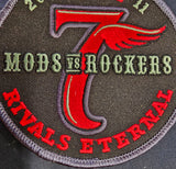 Mods VS Rockers 2011 "rivals Eternal" Lucky 7 Red Black Embroidered Riding Patch