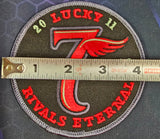 Mods VS Rockers 2011 "rivals Eternal" Lucky 7 Red Black Embroidered Riding Patch