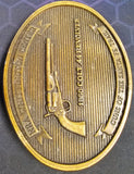 VTG 1860 Colt .44 Revolver Guns of Santa Fe NRA Whittington Brass Belt Buckle