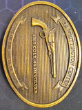 VTG 1860 Colt .44 Revolver Guns of Santa Fe NRA Whittington Brass Belt Buckle