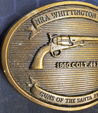 VTG 1860 Colt .44 Revolver Guns of Santa Fe NRA Whittington Brass Belt Buckle