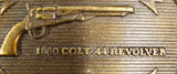 VTG 1860 Colt .44 Revolver Guns of Santa Fe NRA Whittington Brass Belt Buckle