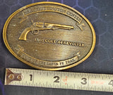 VTG 1860 Colt .44 Revolver Guns of Santa Fe NRA Whittington Brass Belt Buckle