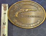 VTG 1860 Colt .44 Revolver Guns of Santa Fe NRA Whittington Brass Belt Buckle