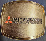 Mitsubishi Forklift Trucks Square Silver Metal Men's Belt Buckle Cowboy Western