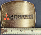 Mitsubishi Forklift Trucks Square Silver Metal Men's Belt Buckle Cowboy Western