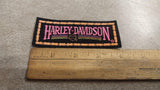 NOS Neon Pink Women's Vintage Harley Davidson Patch Bar Shield Logo Chains