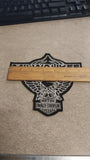 Silver Chrome Embroidered Milwaukee Chrome Harley Davidson Eagle Patch NOS 6"