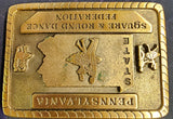 VTG 1998 Limited Edition Pennsylvania Square Dance Federation Brass Belt Buckle