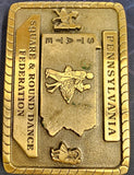 VTG 1998 Limited Edition Pennsylvania Square Dance Federation Brass Belt Buckle