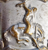 VTG Rodeo Bucking Bronco Rope Framed Metal Belt Buckle Cowboy Western Country