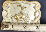 VTG Rodeo Bucking Bronco Rope Framed Metal Belt Buckle Cowboy Western Country