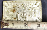 VTG 1960s Rodeo Bucking Bronco Horseshoes Brass Belt Buckle Cowboy Western