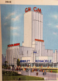 VTG 1934 General Motors Building Chicago Worlds Fair Postcard Vintage Collectibl