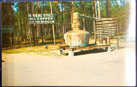 VTG Georgia Real Still Copper Turpentine Still Souvenir Collectible Postcard