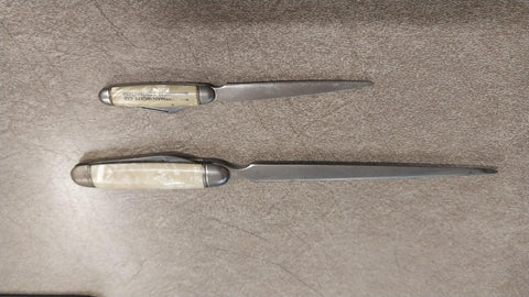 2 Folding Knife Letter Openers Mini Hoffman Company Advertise Vintage Imperial?