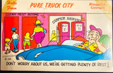 VTG 1967 "Pure Truck City" Ringgold Georgia Rest Stop Posted Collectible Postcar