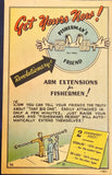 VTG 1940s Fisherman's Fishing Exaggeration Advertising Comic Humor Postcard