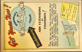 VTG 1940s Fisherman's Fishing Exaggeration Advertising Comic Humor Postcard