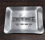 5 Variety Tin Ashtrays Round Square Diamond Jubilee 1901-1976 Turtle Creek ACOA