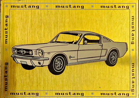 1965 Ford Mustang 2+2 Fastback Gold Plated Specifications Collectible Plaque
